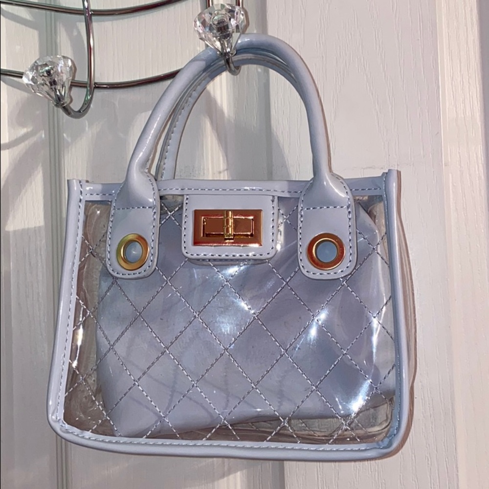 FashionNova clear blue handbag